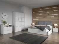 Set dormitor complet Alb cu comoda - Acapulco - C2
