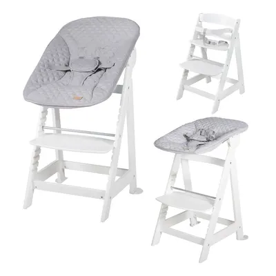 Scaun de masă pentru bebe alb Grow-Along – Roba