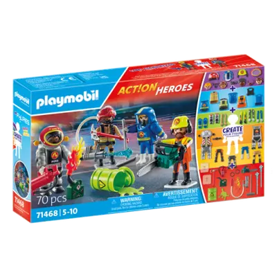 Playmobil-Creeaza Propria Figurina Echipa de Pompieri