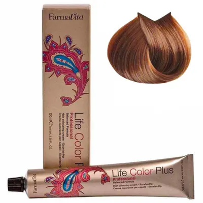 Vopsea de păr permanentă Farmavita Life Color Plus 8.34 Light Coppery Golden Blonde, 100 ml
