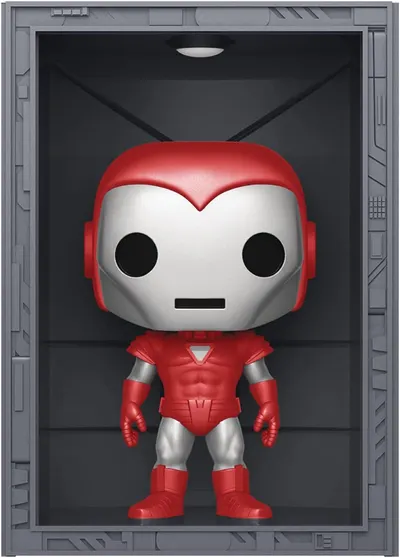 Figurina Funko POP! Deluxe: Iron Man - Hall of Armor (Model 8 Silver Centurion) (Metallic) (PX Previews Exclusive) #1038