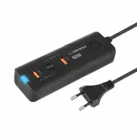 Incarcator de retea Esperanza EZC109, 60W, 2xUSB-C, 2xUSB-A (Negru)