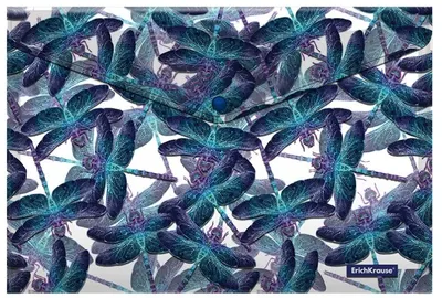 Dosar cu buton Erich Krause - Neon Dragonflies, A4