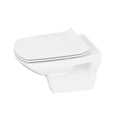 Set vas wc suspendat rimless cu capac soft close si easy off Cersanit, Carina