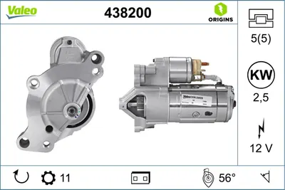 Electromotor (12v, 2,5kw) Potrivit Ds Ds 4, Ds 5, Ds 7; Citroen C4, C4 Grand Picasso I, C4 Grand Picasso Ii, C4 I, C4 Ii, C4 Picasso I, C4 Picasso Ii, C4 Spacetourer, C5 Aircross 1.6d-2.4 05.04