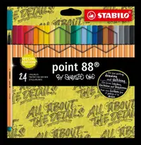 linere Stabilo Point 88 - Snooze, 24 culori