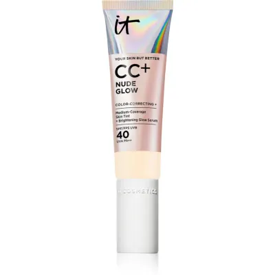 IT Cosmetics Your Skin But Better CC + Nude Glow crema CC pentru o piele mai luminoasa SPF 40 Fair Ivory 32 ml
