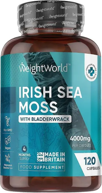 Irish Sea Moss with Bladderwrack, 4000 mg, 120 capsule, Weight World