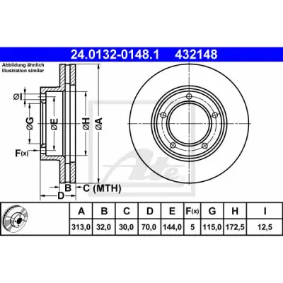 Disc frana ATE 24.0132-0148.1
