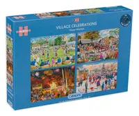 Puzzle Gibsons din 4 x 500 de piese - Village Celebrations