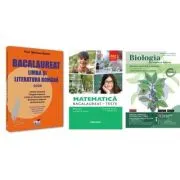 Pachet Bacalaureat 2026. Limba si literatura romana, Matematica M2 Profil Stiinte ale naturii si Biologia pe intelesul tuturor clasele 9-10