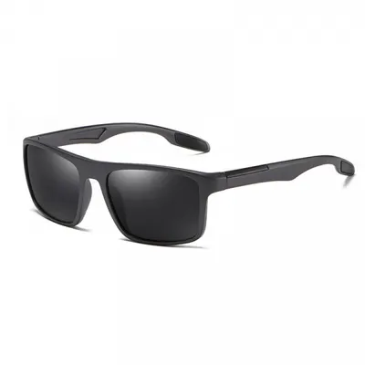 Ochelari De Soare Barbati Techsuit TR90 (MM101), Polarizati, Protectie UV, Negri Mat Gri