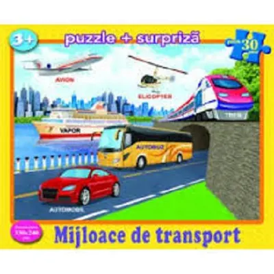 Puzzle 30 de piese - Mijloace de transport