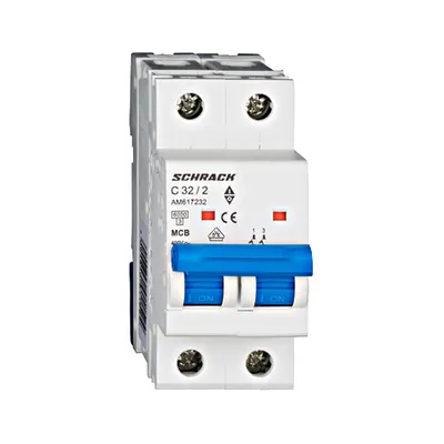 Intrerupator automat bipolar MCB, AMPARO 6kA, C 32A, 2P