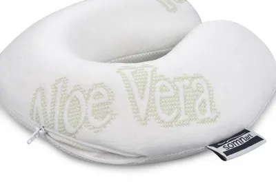 Perna de calatorie Somnart Memory Aloe Vera cu spuma de memorie si husa detasabila