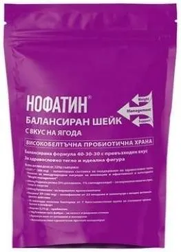 Nofatin Shake echilibrat, căpșuni, 1000 g, Vitagold