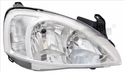 Far stanga (H7, reglaj electric, cu motoras, fundal cromat) OPEL COMBO, CORSA 2000-2010
