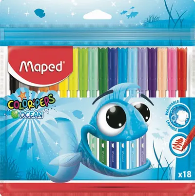 Set carioci Maped Color Peps - Ocean, 18 culori