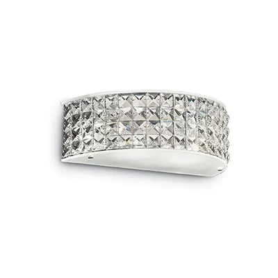 Aplica cu elemente de cristal patrate 2x40W