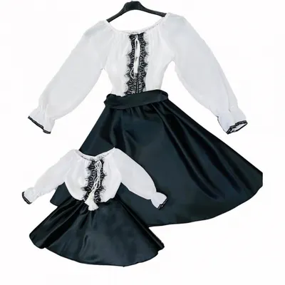 Rochie stilizata dama alb si negru