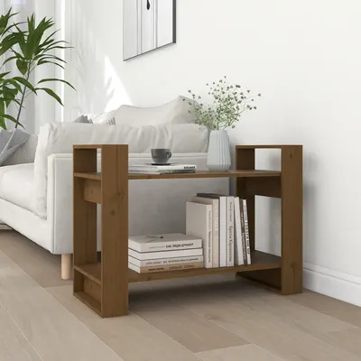 vidaXL Bibliotecă/Separator cameră maro miere 80x35x56,5 cm lemn masiv