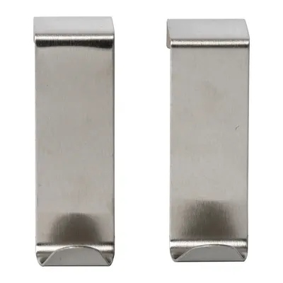 Cârlige argintiu-lucios 2 buc. de agățat din metal Fixeo – douceur d'intérieur