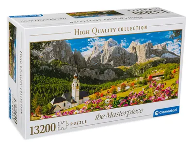Puzzle panoramic Clementoni din 13 200 de piese - Sate in Dolomiti, Italia