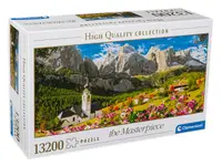 Puzzle panoramic Clementoni din 13 200 de piese - Sate in Dolomiti, Italia