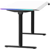Birou gaming Ultradesk - Quest Black, alb