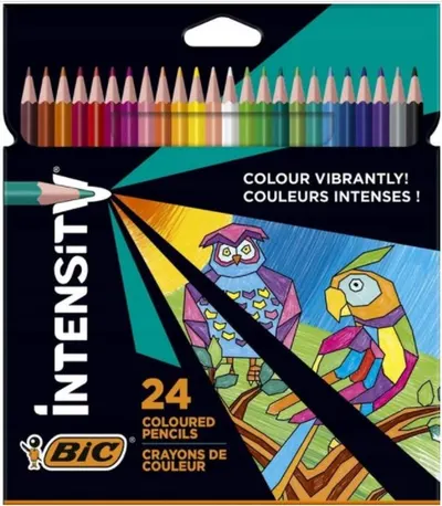 Creioane colorate BIC - Intensity, 24 culori