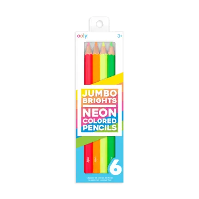 Creioane Colorate Neon Jumbo Brights - set de 6