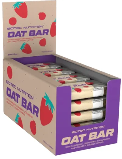Oat Bar Batoane de ovăz, iaurt cu fructe de pădure, 20 buc, Scitec Nutrition