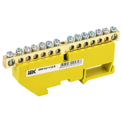 Neutral bus bar with DIN-Izolator SHNI-6x9-14-D-ZH