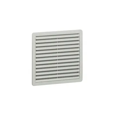 Plastic louvre - IP44 - 150x150 mm - cu filter G 3 - RAL 7035