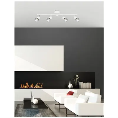 Spot Baza Mat Alb Metal LED GU10 4x5W IP20 Fara bec
