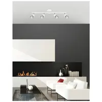 Spot Baza Mat Alb Metal LED GU10 4x5W IP20 Fara bec