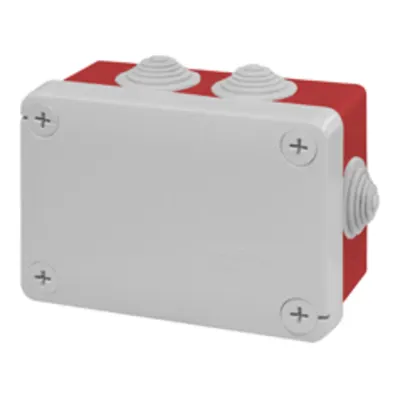 Doza de legaturin120x80x50mm IP55 GW 960°C RED THERMOPLASTIC
