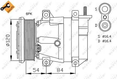 Compresor AC clima CHEVROLET LACETTI, NUBIRA; DAEWOO LACETTI 1.4 1.6 1.8 dupa 2003