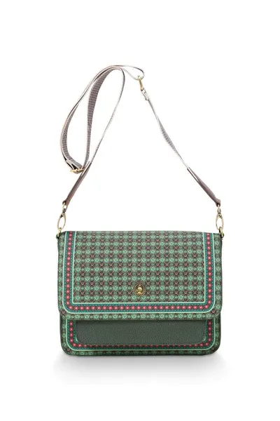 Geantă verde crossbody, 25x7x20 cm, colecția Clover, Pip Studio