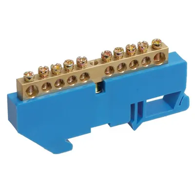 Neutral bus bar with DIN-Izolator SHNI-6x9-10-D-S