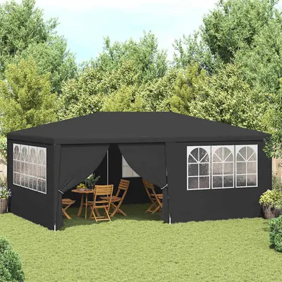 vidaXL Cort petrecere profesional pereți laterali antracit 4x6m 90g/m²