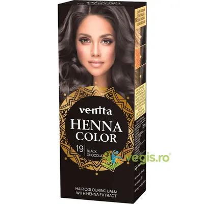 Balsam Colorant pentru Par Henna Sonia Nr.19 Ciocolata Neagra 75g