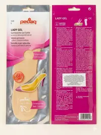 Suport din gel cu microfibră pentru pantofi cu toc Pedag Lady Gel Art 182, mărimea L