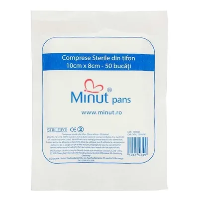 Comprese sterile taiate 10/8cm