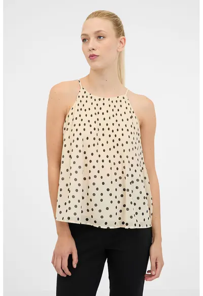 Bluza cu buline - Negru/Bej inchis
