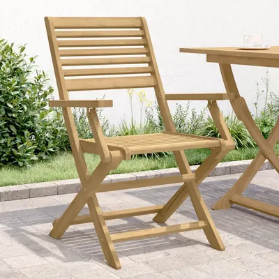 vidaXL Scaune pliabile 4 buc 54,5x61,5x86,5 cm Lemn masiv de salcâm
