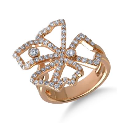 Inel din aur roz cu diamante de 0.9ct
