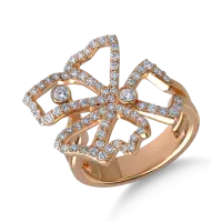 Inel din aur roz cu diamante de 0.9ct