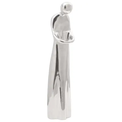 vidaXL Sculptură Argintiu 10 x 16 x 49 cm Aluminiu