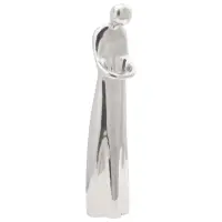 vidaXL Sculptură Argintiu 10 x 16 x 49 cm Aluminiu